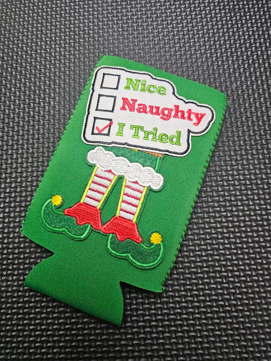 Slim Elf Can Koozie
