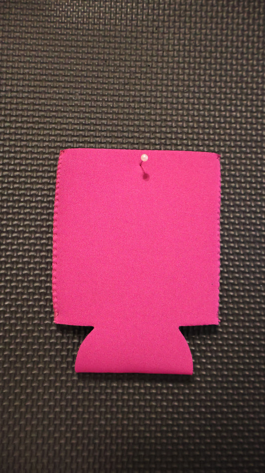 Neon Pink Can Koozie