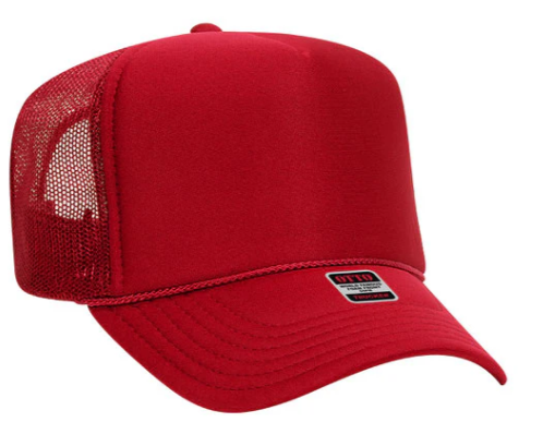 Youth Red Otto Foam Trucker Hat