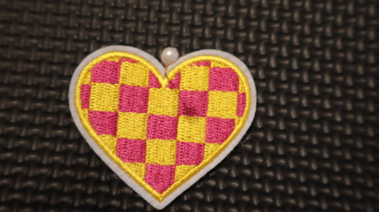 Pink\Yellow Checker Heart